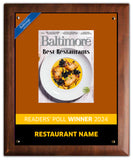 Best Restaurants 2024 Plaque