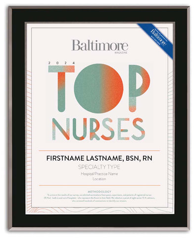 Top Nurses 2024 Plaque