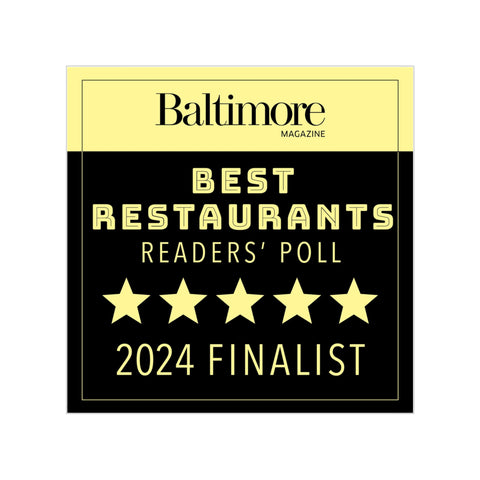 Best Restaurants Readers Poll 2024 Finalist Window Cling
