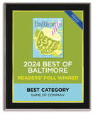 Best of Baltimore Reader's Poll 2024 Winner Plaque