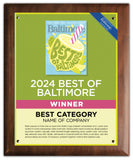 Best of Baltimore 2024 Plaque