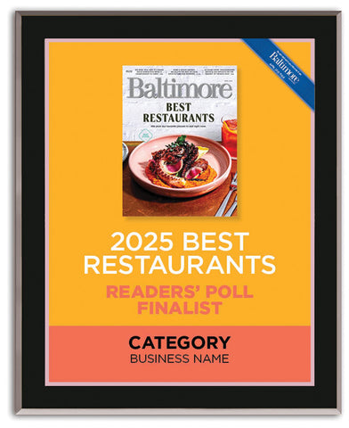 Best Restaurants Readers Poll 2025 Finalists Plaque