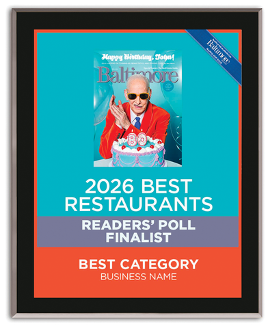 Best Restaurants Readers's Poll Finalist 2026 Plaque