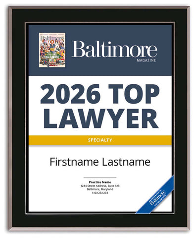 Top Lawyers 2026 Plaque