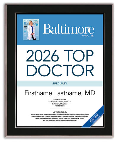 Top Doctors 2026 Plaque