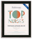 Top Nurses 2024 Plaque