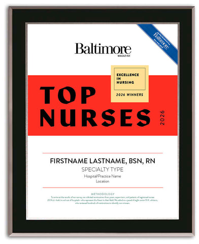 Top Nurses 2026 Plaque