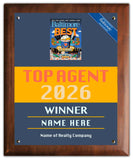 Top Agent 2026 Plaque