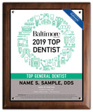Top Dentist 2019 Plaque