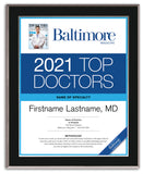 Top Doctors 2021 Plaque