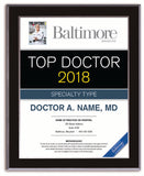 Top Doctors 2018 Plaque