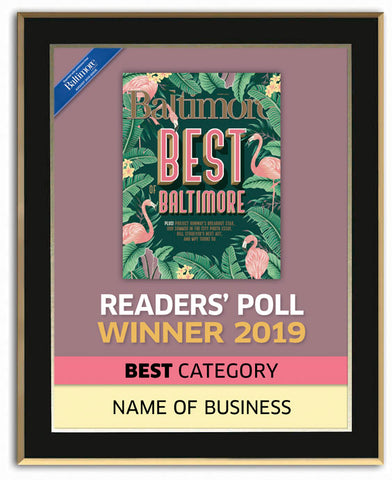 Best of Baltimore 2019 Readers' Choice Plaque