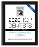 Top Dentist 2020 Plaque