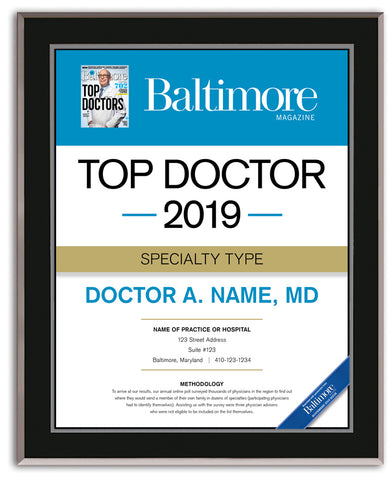 Top Doctors 2019 Plaque