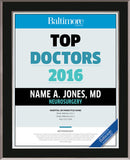 Top Doctors 2016 Plaque